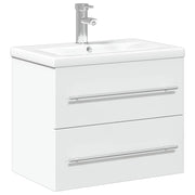 Mobiletto da bagno sospeso 60 x 38,5 x 48 cm con pratico vano contenitore stile moderno legno bianco 02_0055538
