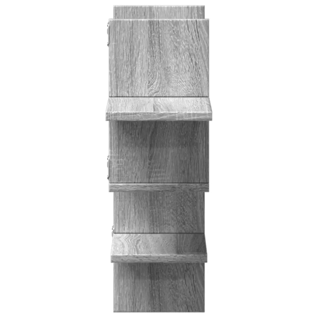Mensola a Muro Grigio Sonoma 124,5x18x60,5 cm in Truciolato 853268