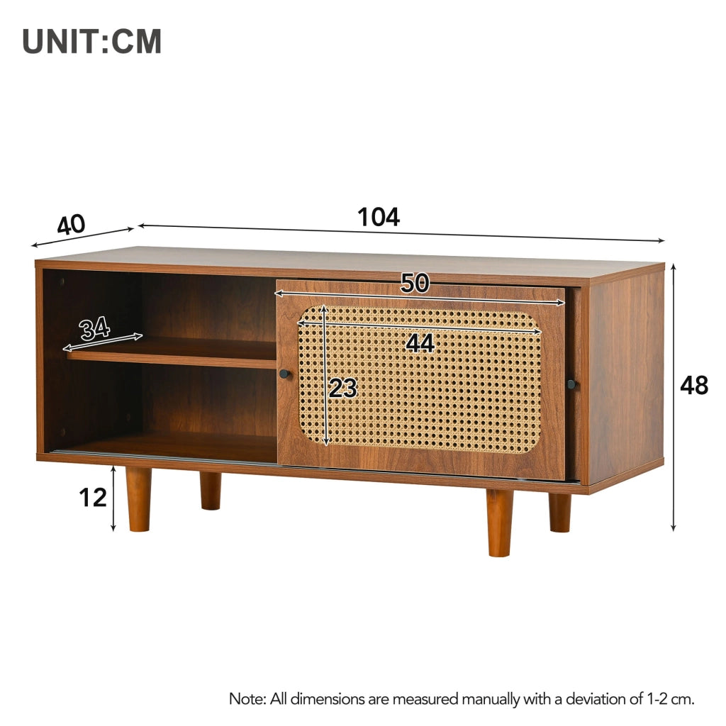 Mobile Ingresso Scarpiera e Credenza in Rattan ¨C Xylo ¨C Noce