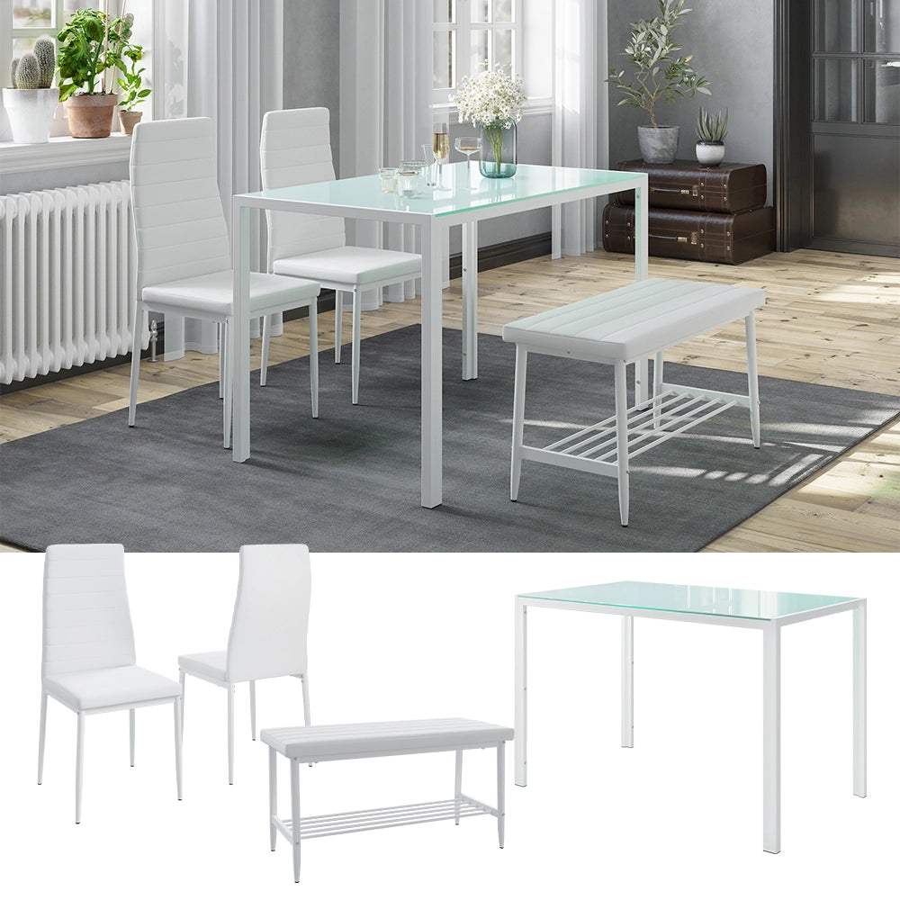 Vicco Set di tavoli da pranzo Bianco 120 x 70 cm 4 parti