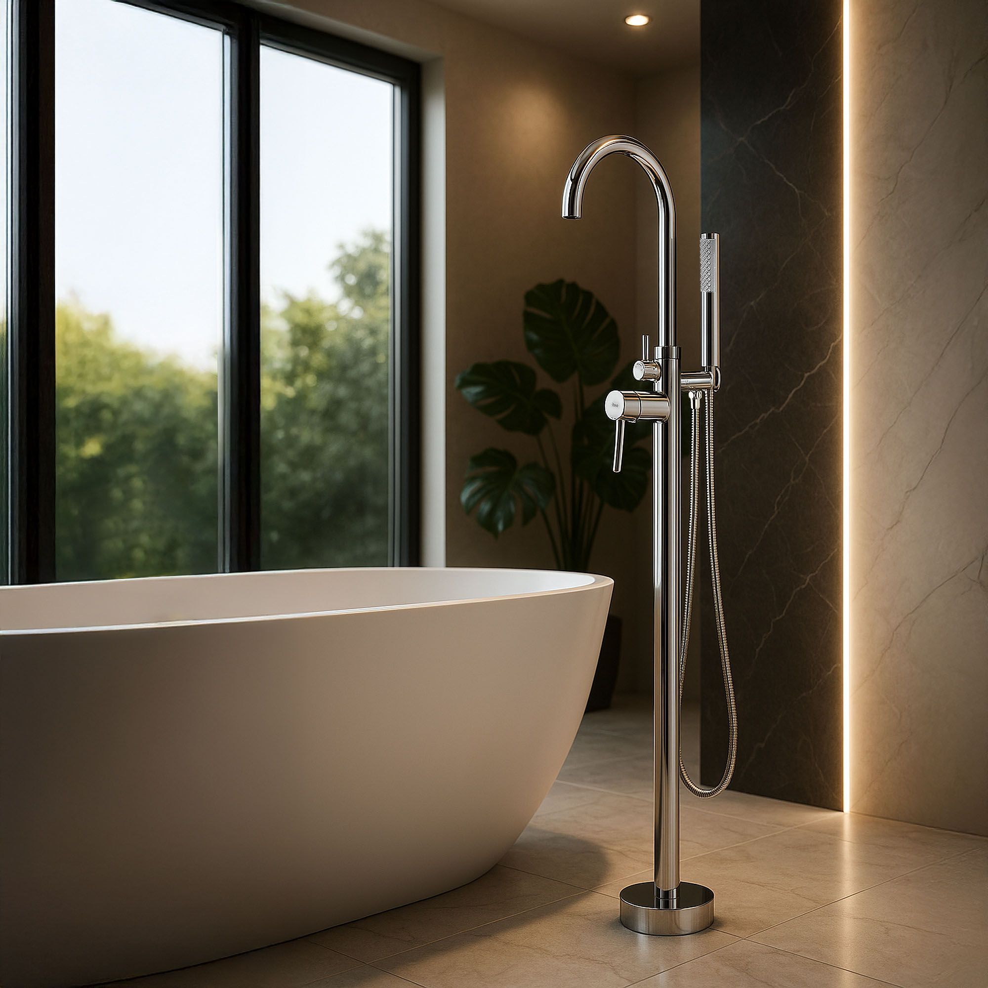 Rubinetto Indipendente Rea Lungo Chrome