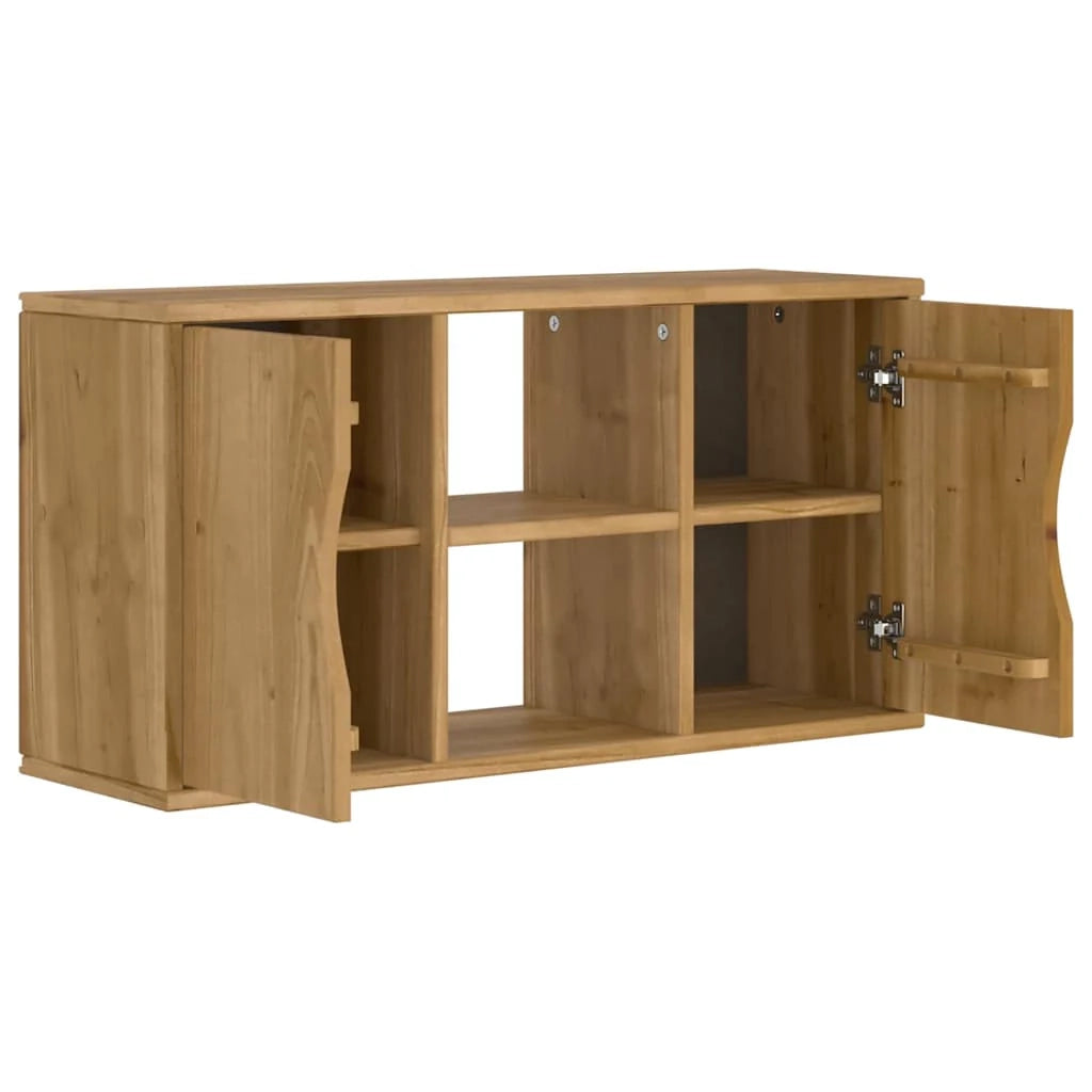 Mobile porta TV ODDA pratico contenitore per il soggiorno 79 x 24 x 40 cm legno massello di pino 02_0058050