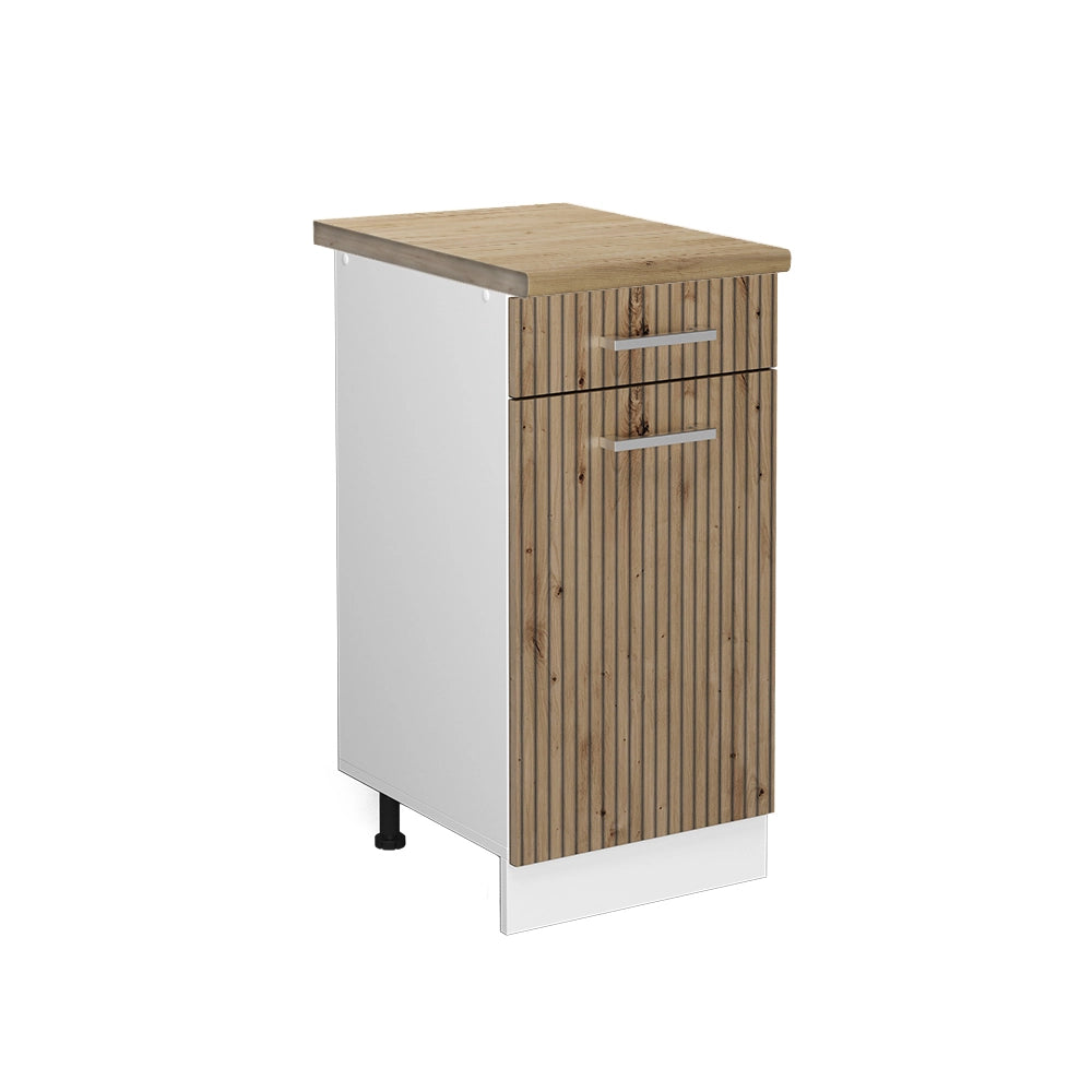 Vicco Mobiletto base per cucina Rovere artigianale 40 cm , PL Rovere