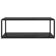 Tavolino da Salotto Nero 100x50x35 cm in Vetro Temperato 322900