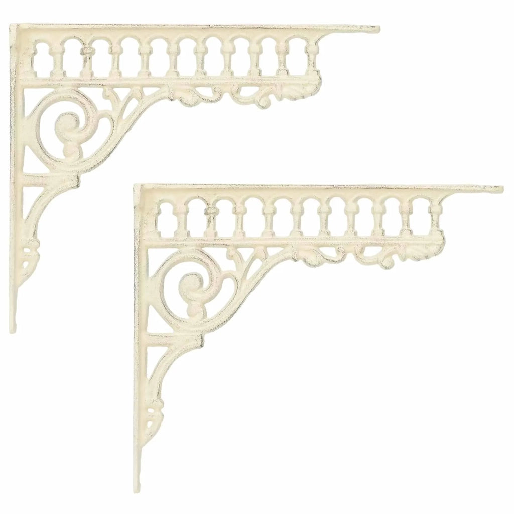 Supporti per mensole da parete 2 pz Bianco Antico 42038801