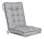 AIO FACTORY Cuscino per sedia da giardino 50x50x80 cm impermeabile grigio scuro