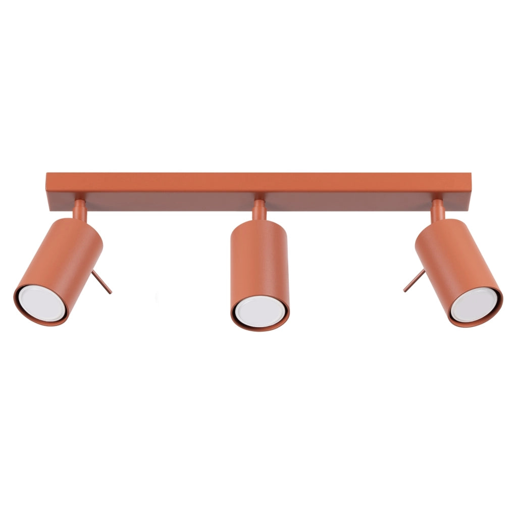 Lampada da soffitto RING 3L rosso ocra