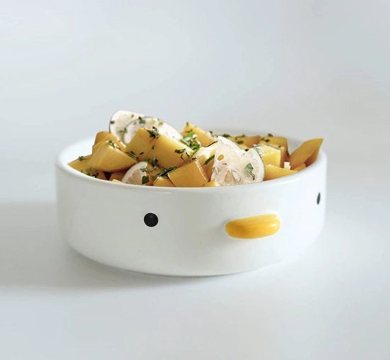 Cucciolini di anatra comici e carini, comici e carini cuccioli di anatra 6,3 pollici, ceramica di sicurezza per cuccioli mano a mano smaltata, grandi contenitori di pasta per la casa, la famiglia e gli amici