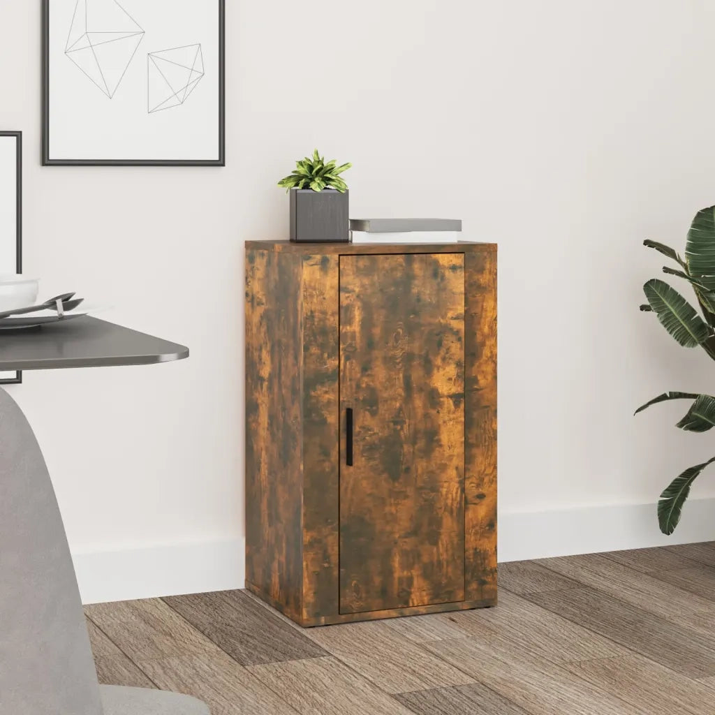 Credenza Rovere Fumo 40x33x70 cm in Legno Multistrato 819417