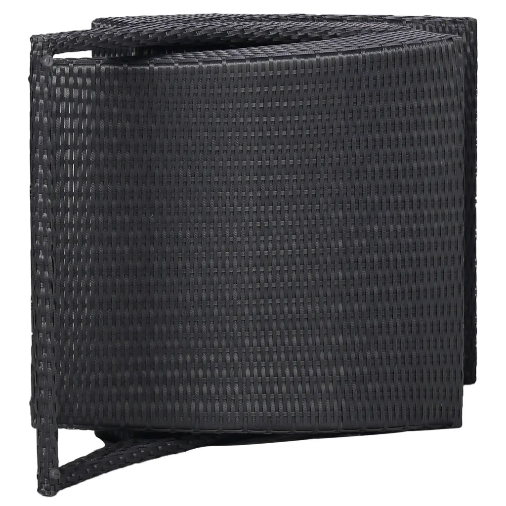 Lettino Prendisole | Sdraio da giardino | Lettino da sole con Cuscino in Polyrattan Nero