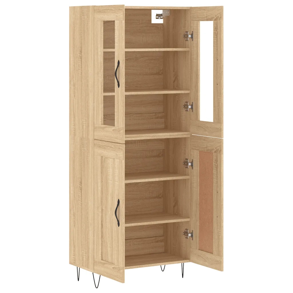 Credenza Rovere Sonoma 69,5x34x180 cm in Legno Multistrato 3198372