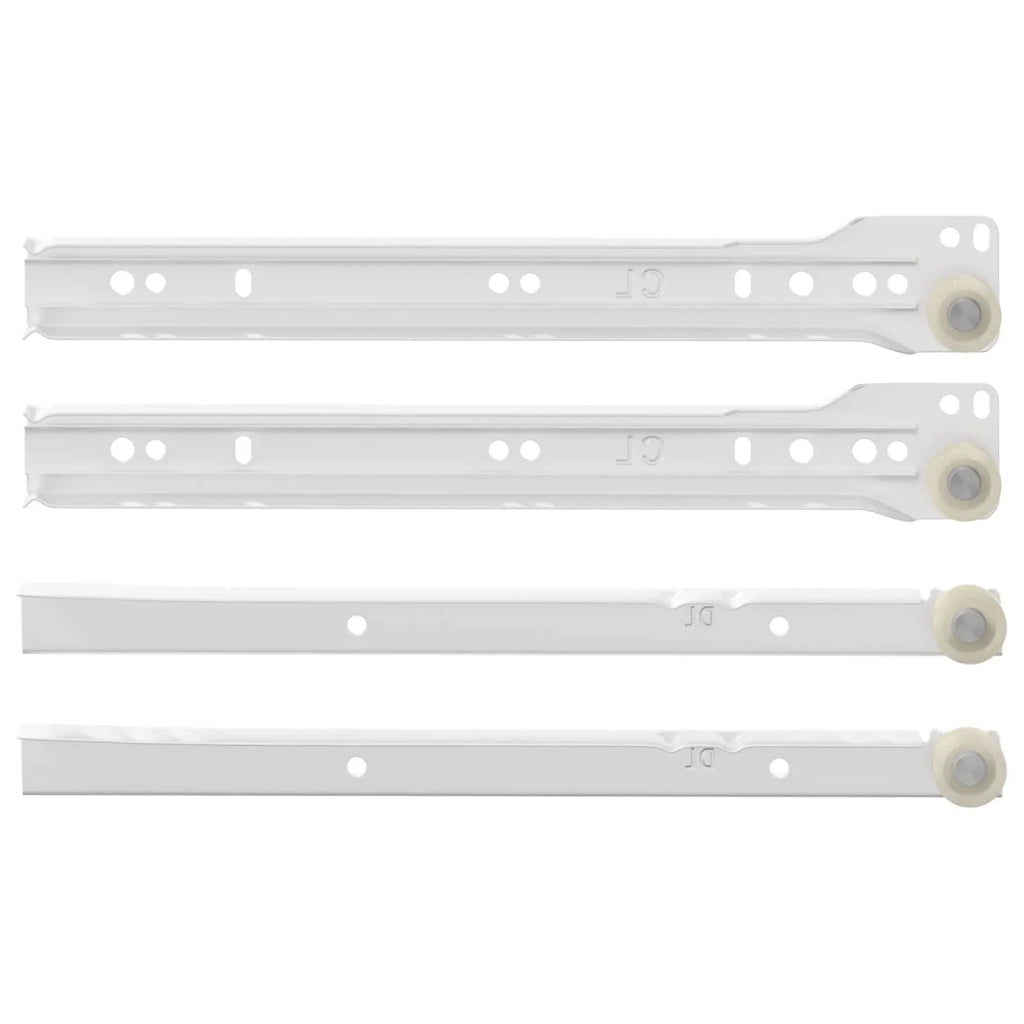 Scorrevole per cassetti 2 pz Bianco 250 mm Acciaio CFW7383818