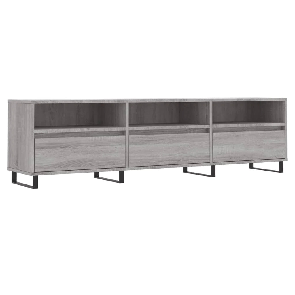 Mobile TV multimediale scaffale TV mobile TV sala da pranzo soggiorno camera da letto Sonoma 150 x 30 x 44,5 cm legno ingegnerizzato grigio 02_0028397