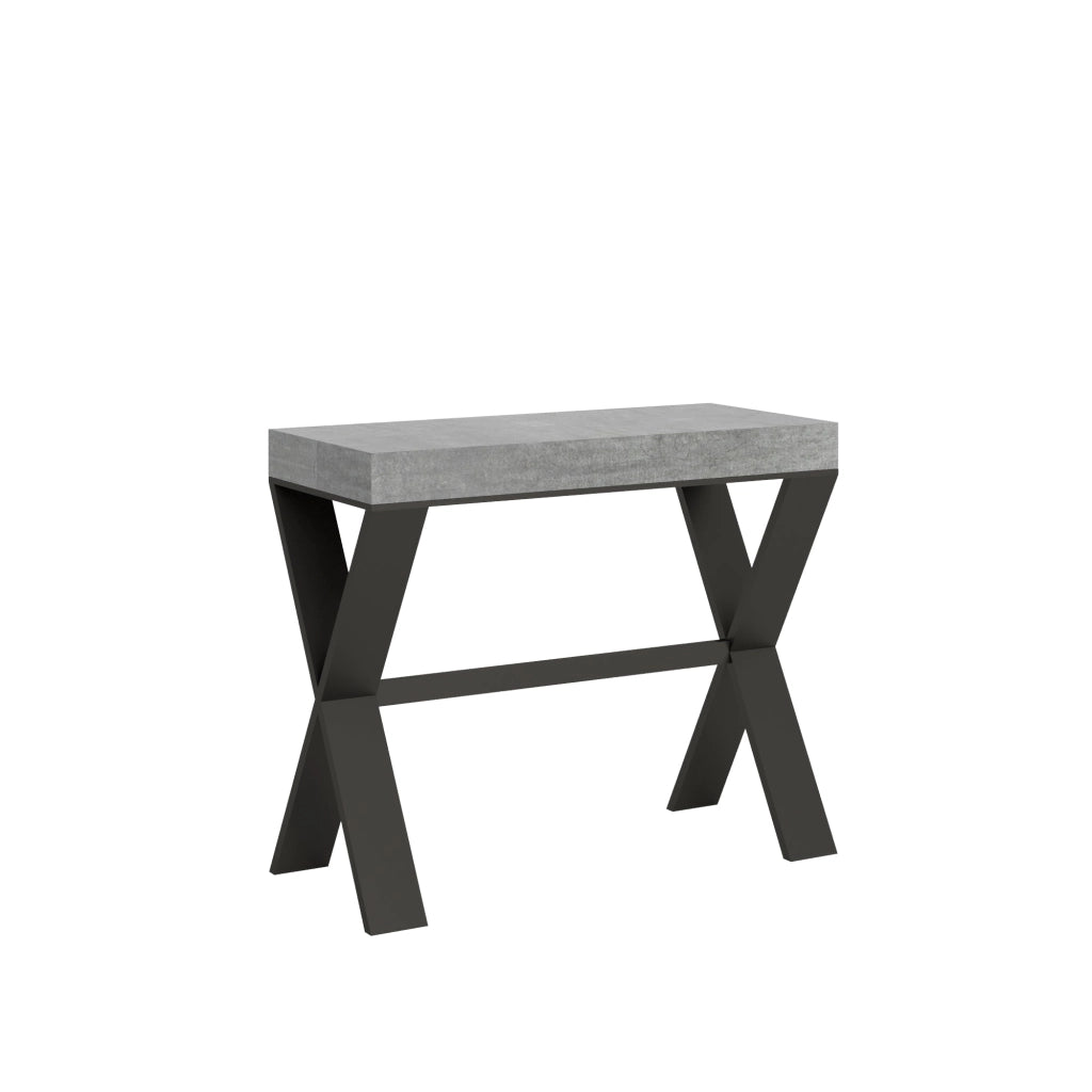 Consolle Allungabile 90-300x40x77 cm in Nobilitato Grigio