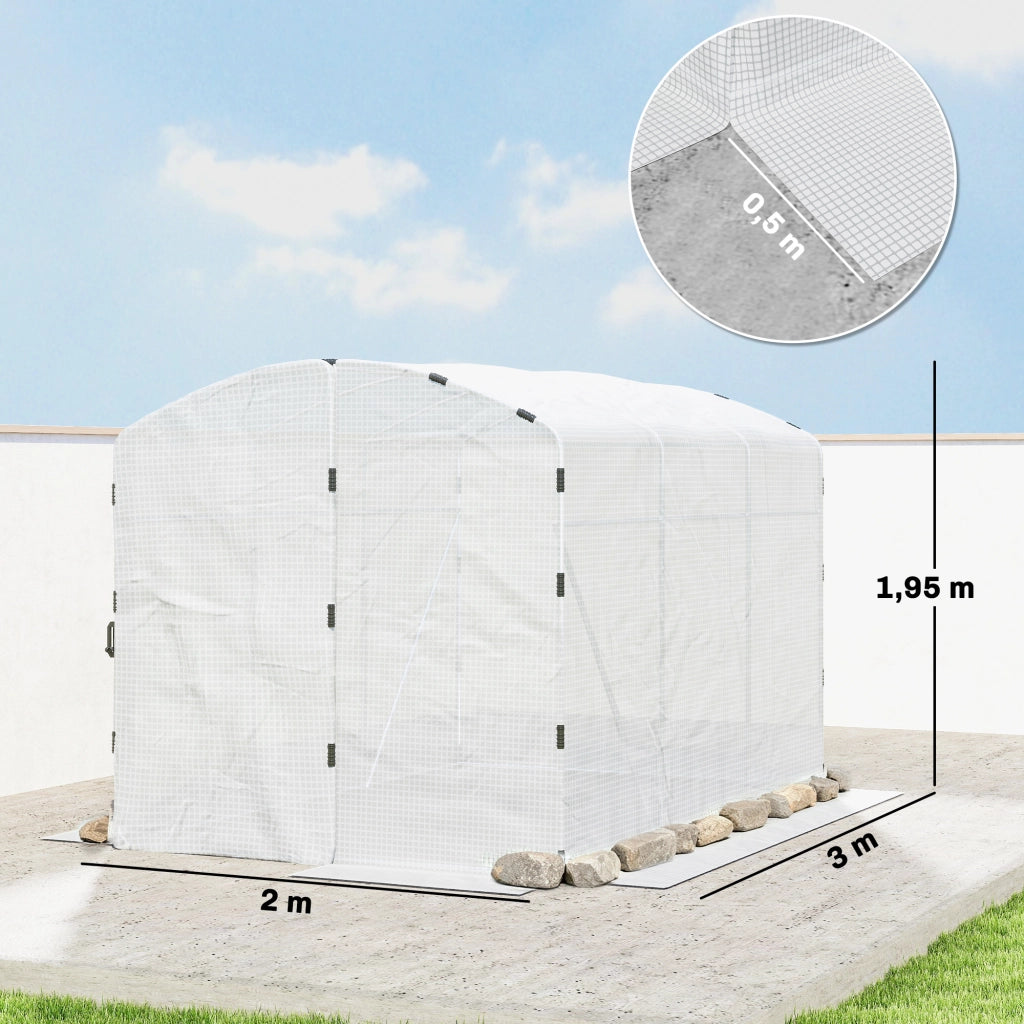 Serra tunnel giardino 6m2 ¨C zephmum ¨C 300x200x195cm bache PE 220g/m2
