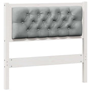 Testiera | Testata Bianco e grigio chiaro 90 cm Legno di pino massello