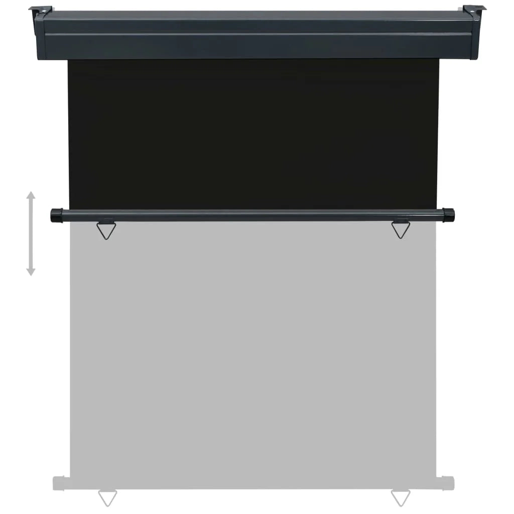 Tenda da sole laterale retrattile/schermo protettivo per patio giardino terrazza balcone 140 x 250 cm nero 02_0007015