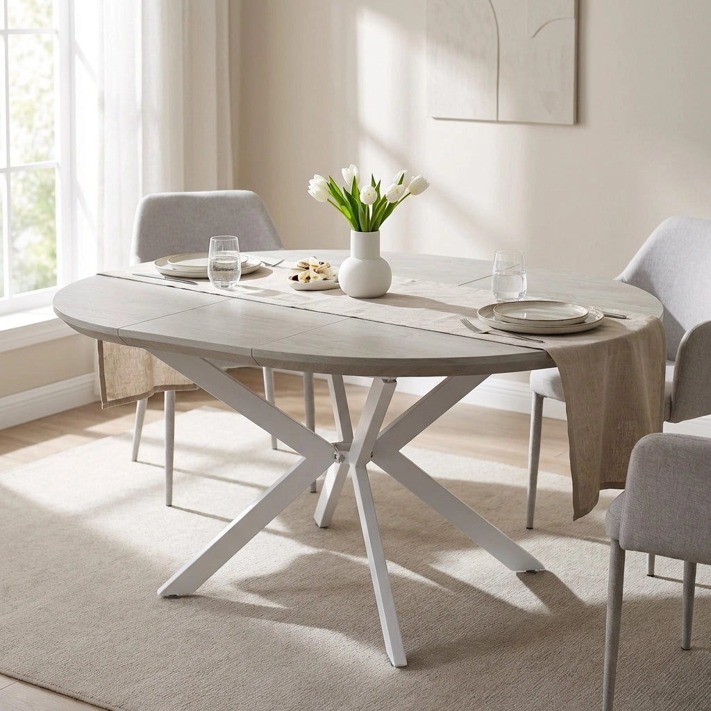 Tavolo da pranzo rotondo allungabile 120/160x120 - VESTA