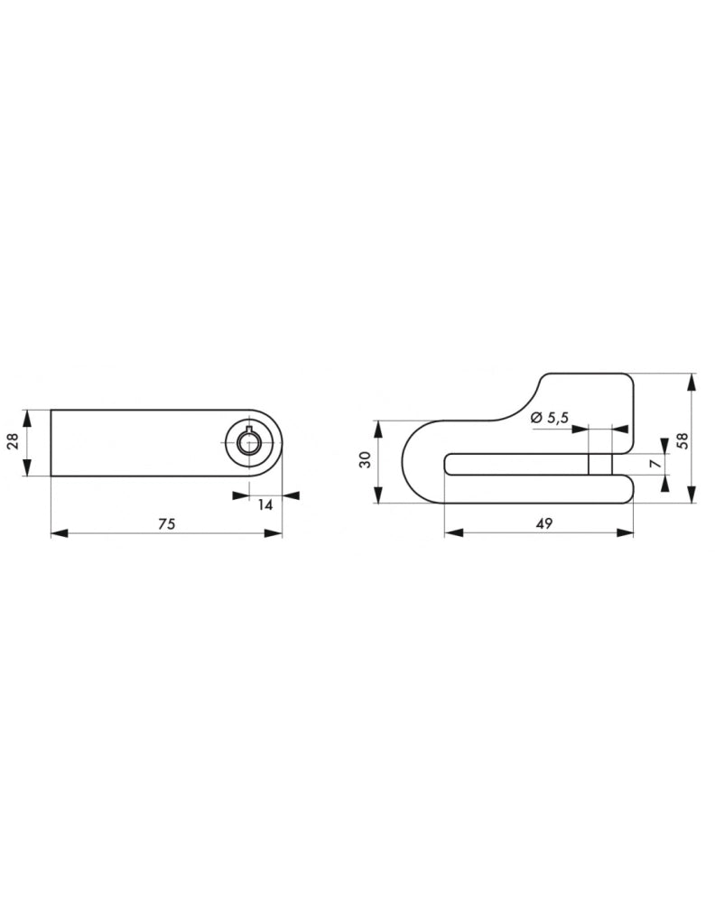 Antifurto bloccadisco BLOCK per monopattino e scooter Ø 5,5 mm con cavo, 2 chiavi – THIRARD