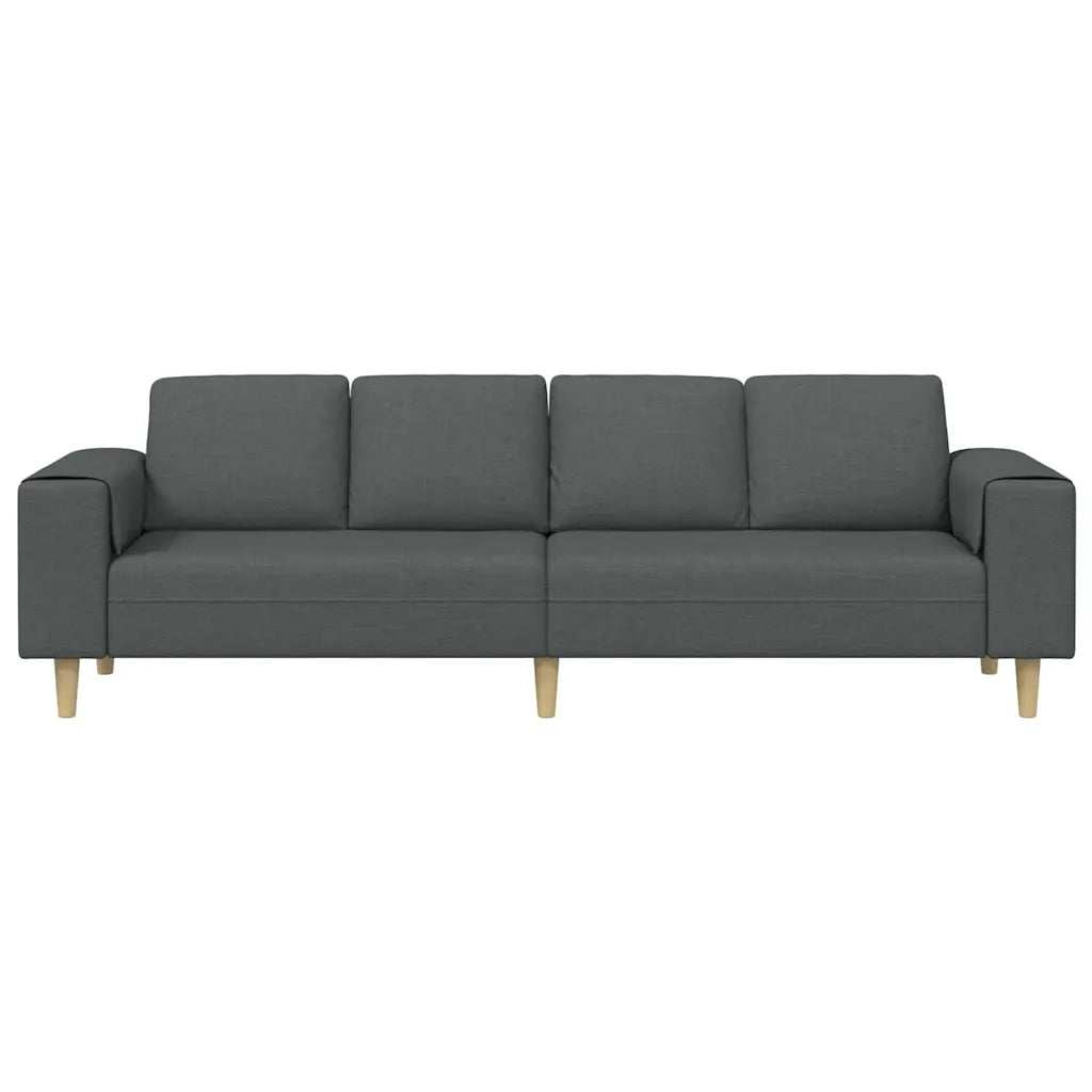 Divano per Soggiorno Grigio scuro 250 x 77 x 76 cm Poliestere 3335082