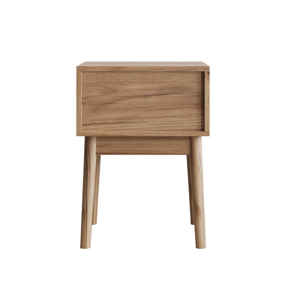 Comodino con 2 cassetti - per camera da letto - in MDF e truciolato - 40 x 40 x 55 cm - rovere