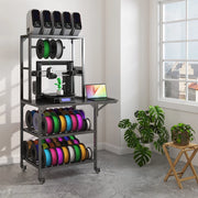Supporto per Stampante 3D con Ripiano Filamento e Ruote ¨C Xylo ¨C Piano da Lavoro