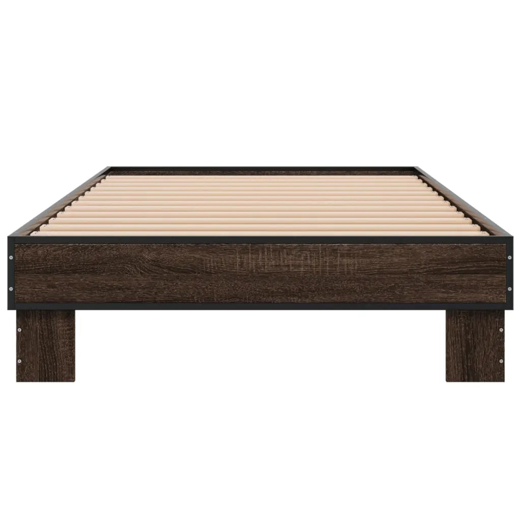Giroletto Rovere Marrone 100x200 cm Legno Multistrato e Metallo 845871