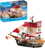 Playmobil Pirates 71418 Nave pirata, emozionanti avventure piratesche, playset con molti accessori come un telescopio, u