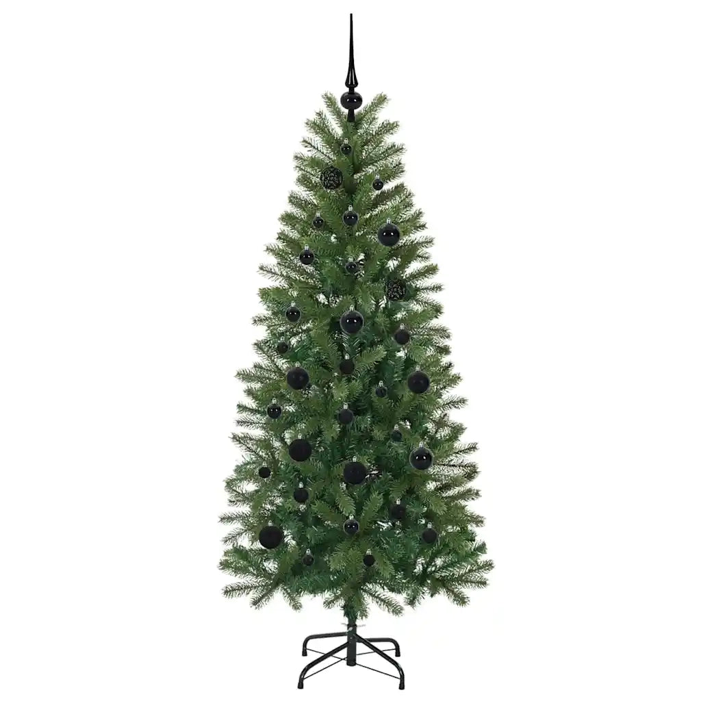 Albero di Natale | Decorazioni natalizie artificiale con 150 LED Verde 150 cm PE e PVC
