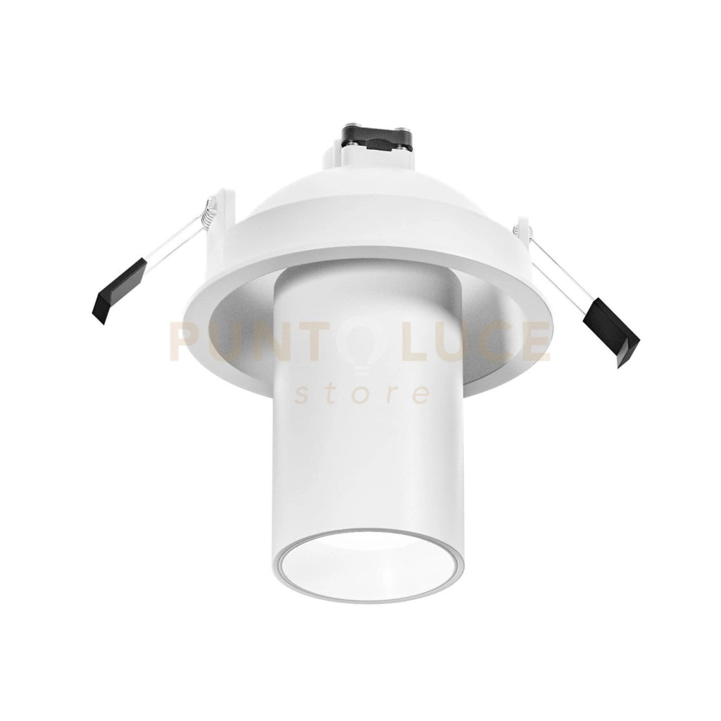 GFA1380- FARETTO AD INCASSO ORIENTABILE 1 LUCE ATTACCO GU10 COLORE BIANCO SATINATO D.5,7CM