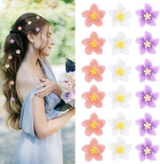 Spille per capelli a forma di fiore, 18 pezzi, miniatura, accessori per capelli per donne, spille per capelli per matrimoni, in ottone, leggero.