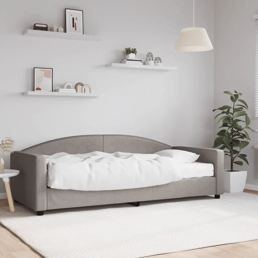 Divano letto | Sof¨¤ letto | Letto singolo con Materasso Tortora 90x200 cm in Tessuto