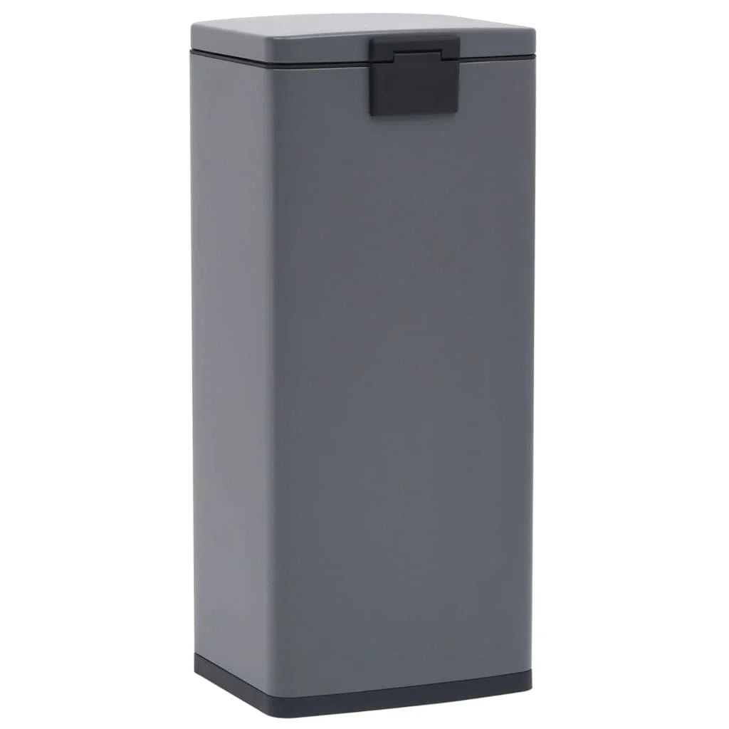 Pattumiera a pedale anti-impronta in acciaio inox da 30 litri grigia 02_0006068