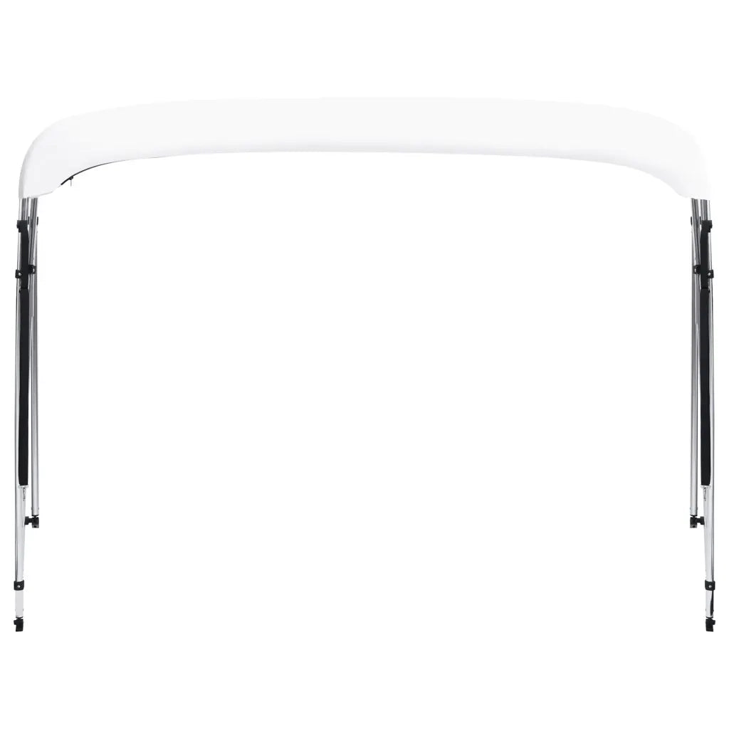 Bimini di Prua Tendalino a 4 Archi-Tenda da Sole per Bimini di Prua Bianco 243x(230-244)x137 cm