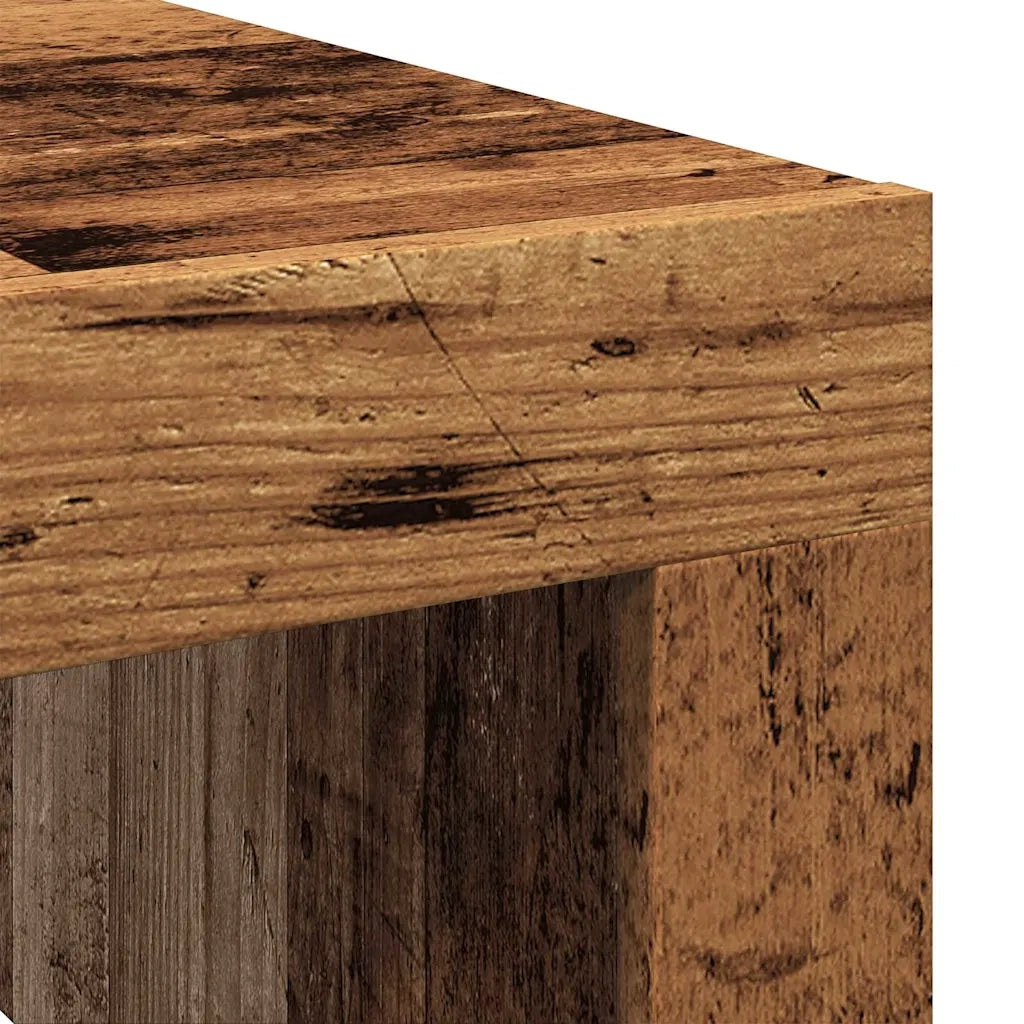 Tavolino Salotto Legno Antico 100x100x35 cm in Truciolato
