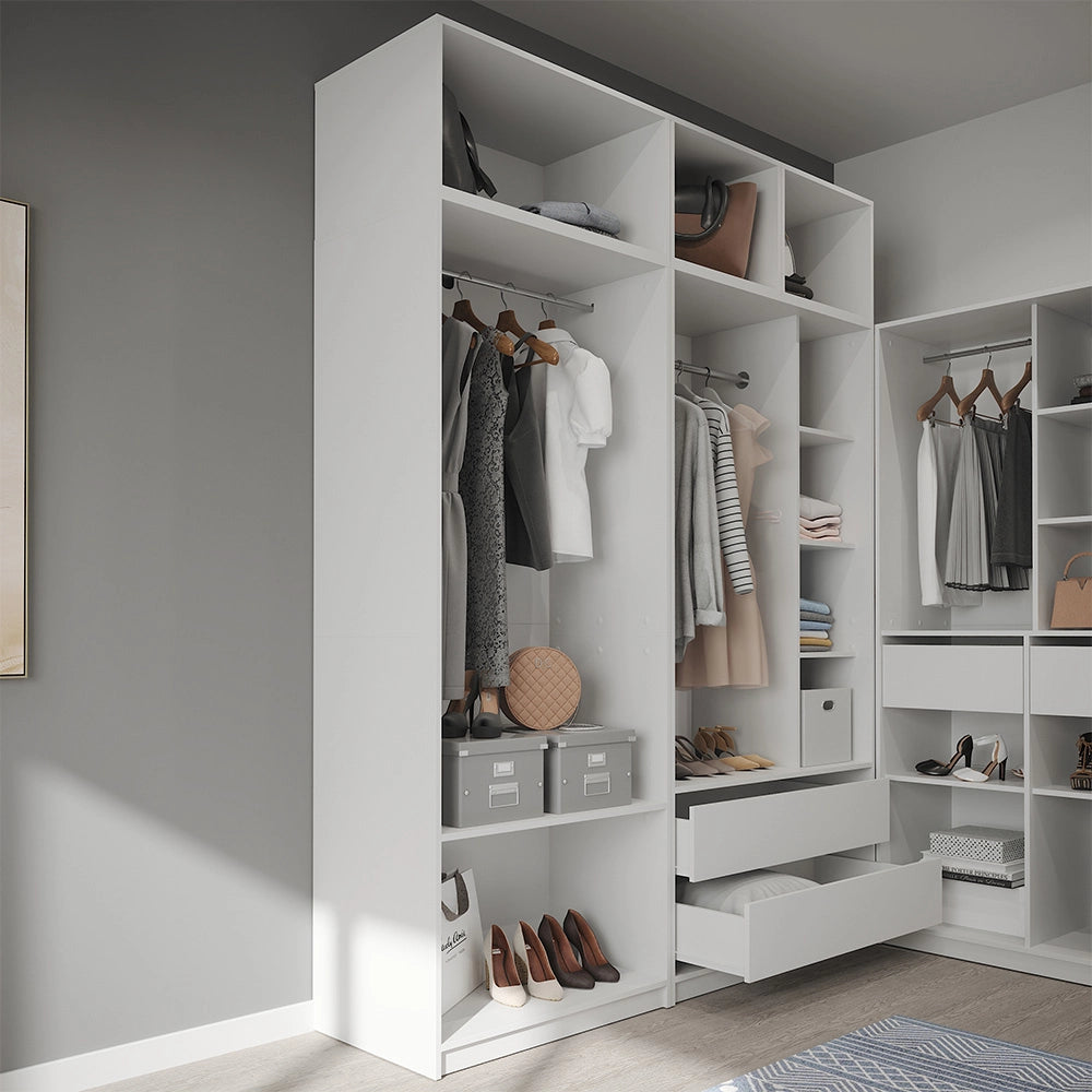Armadio Elmo Bianco 80 x 50 cm Set di 2 Vicco