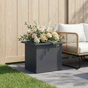 Fioriera da giardino con LED Antracite 30 x 40 x 30 cm Acciaio 8008074