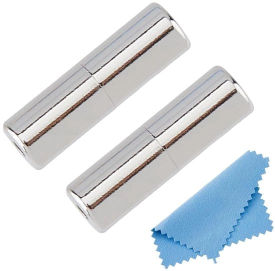 Accessori in Argento Sterling 925 - 2 Pezzi - 9,5x3mm - Spiraletto - 0,9mm - Incluso Panno di Politura 78,5x78,5mm