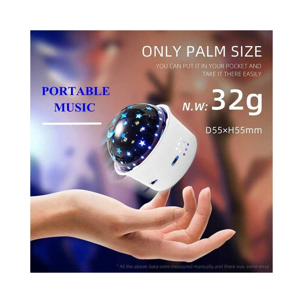 Trade Shop - Mini Proiettore Di Stelle Controllo Vocale Led Multicolor Ricaricabile Portatile -