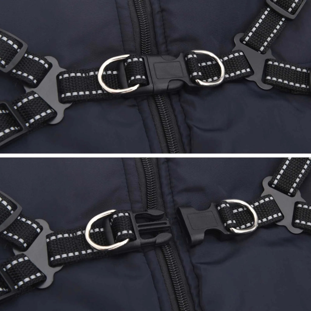 Cappotto per Cani Blu navy L48 Pile e Poliestere CFW4616378