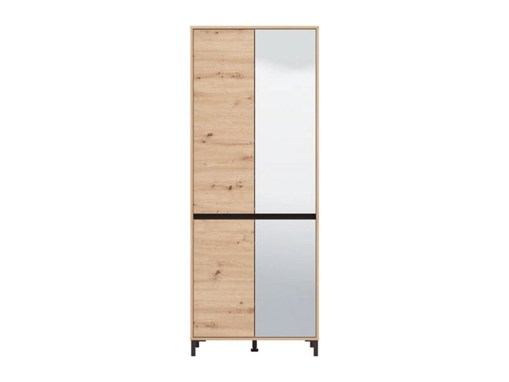 Mobile Portascarpe Scansano, Scarpiera 9 Ripiani, 80x40x205.5h cm Marrone Rovere Nodi