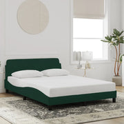 Giroletto senza Materasso Verde Scuro 140x200 cm in Velluto