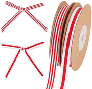 Decorazione di Natale a Strisce Rosse e Bianche - Pacchetto Regalo - 18,3 m - 3/8 pollici - Decorazione di Natale - Decorazione per Feste - Polyester