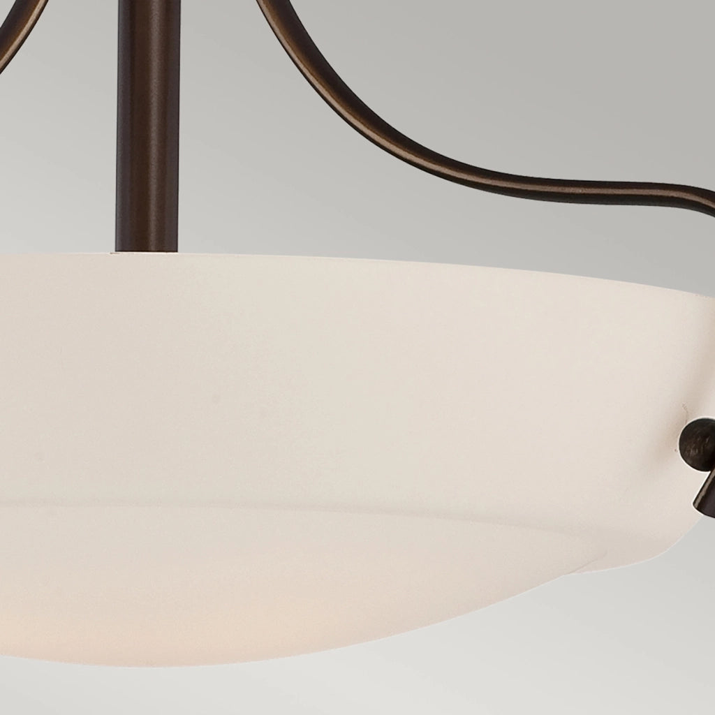 Lampada A Soffitto Contemporanea Chantilly Metallo Bronzo Palladiano 3 Luci E27