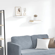 Scaffali a Parete 2 pz Rovere e Bianco 40x23x3,8 cm in MDF 326571