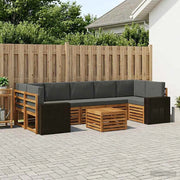 Set di divani da esterno 8 pz Naturale e Antracite 3384153