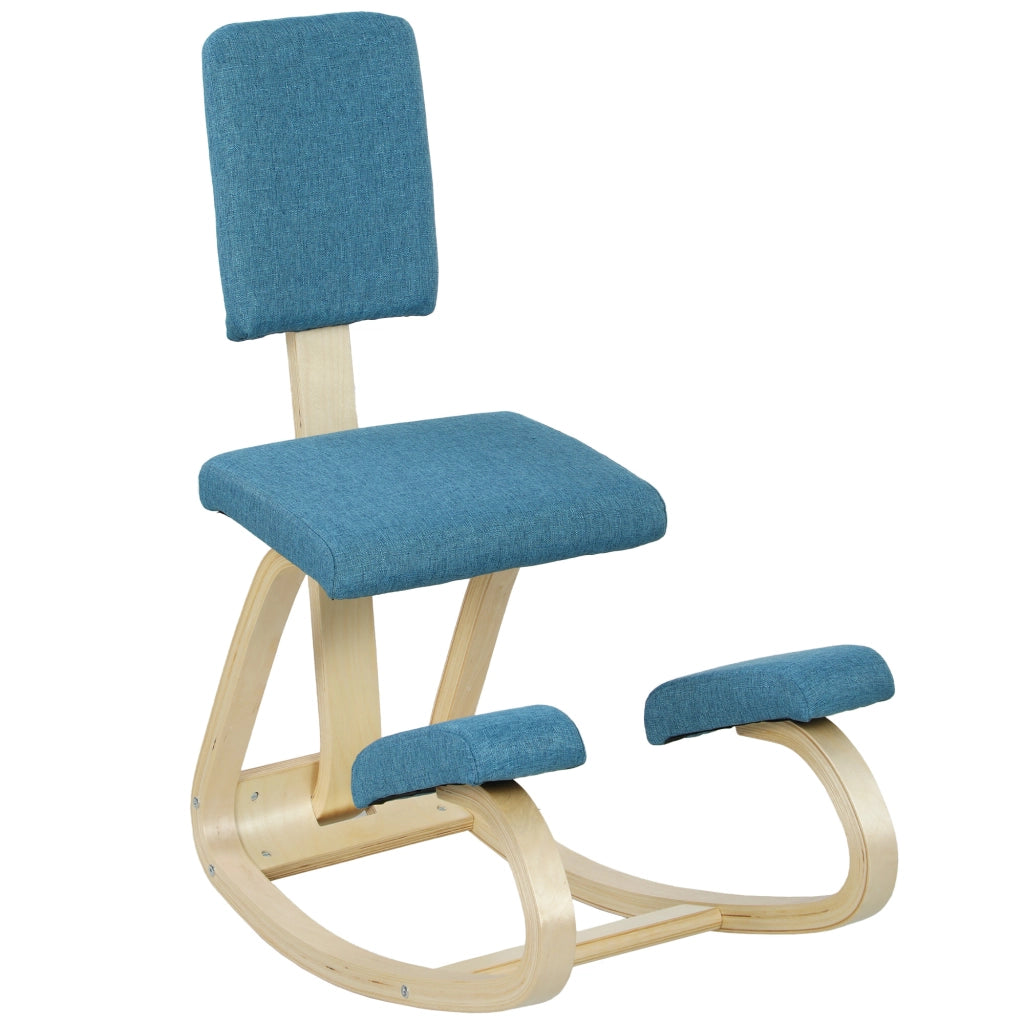 Sedia ergonomica a ginocchia con schienale ¨C zephmum ¨C 51x84x93cm blu scuro