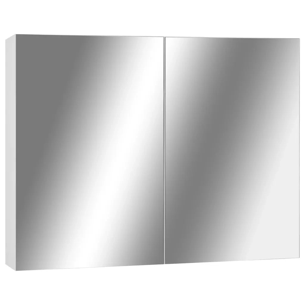 vidaXL Armadietto a Specchio Bianco 80x15x60 cm in MDF