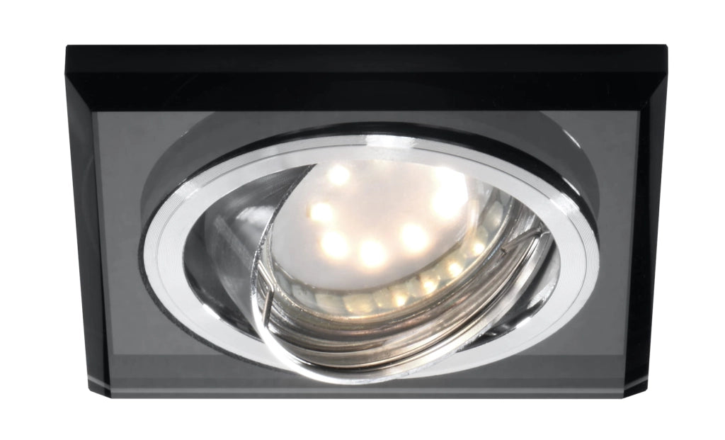 Faretto incasso Candellux SSU-13 quadrato nero/cromo MR16