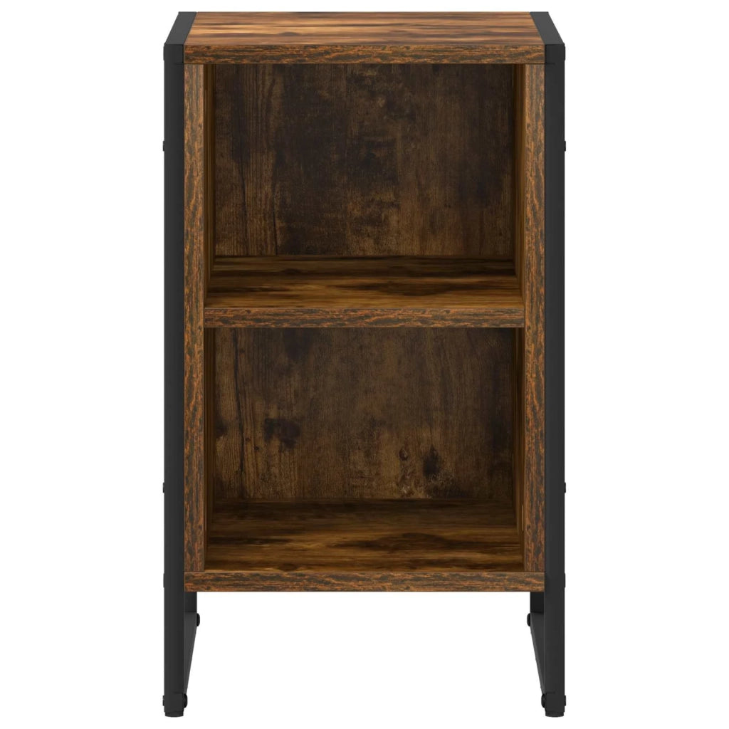 Comodino-Tavolino da notte Rovere Fum¨¨ 39.5 x 30 x 50 cm Legno multistrato